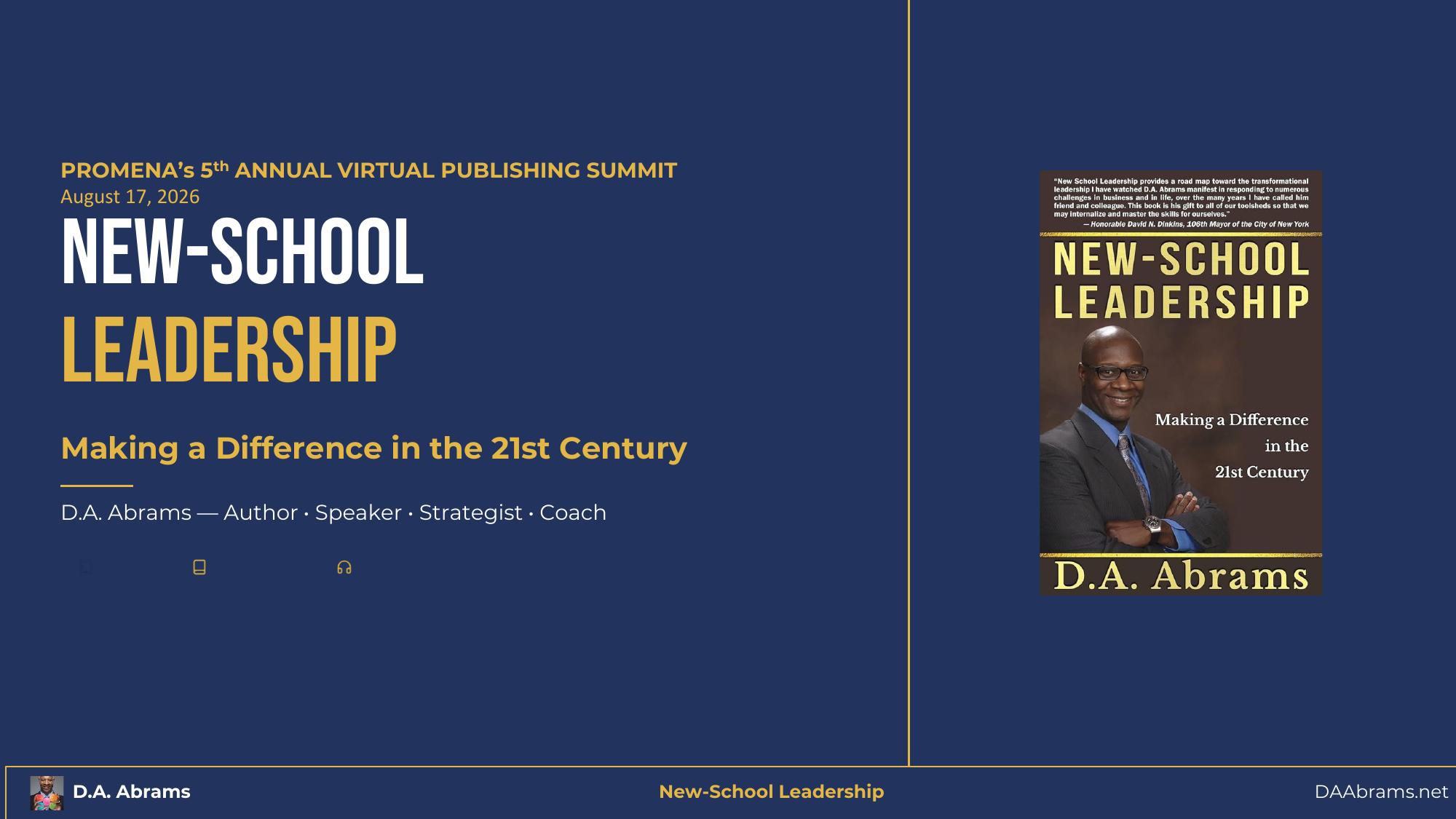 New-School Leadership: The LEADERSHIP Framework — title slide